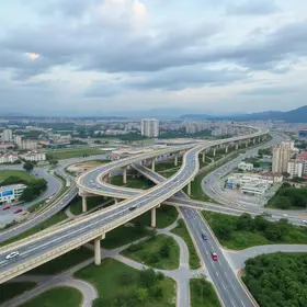 novo viaduto em Alto Lage